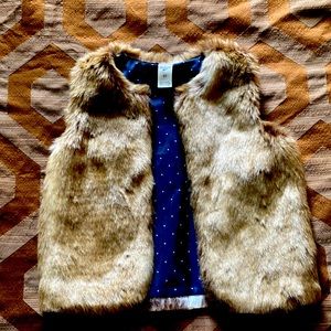 Child faux fur vest by OSH KOSH- warm and fashionable!